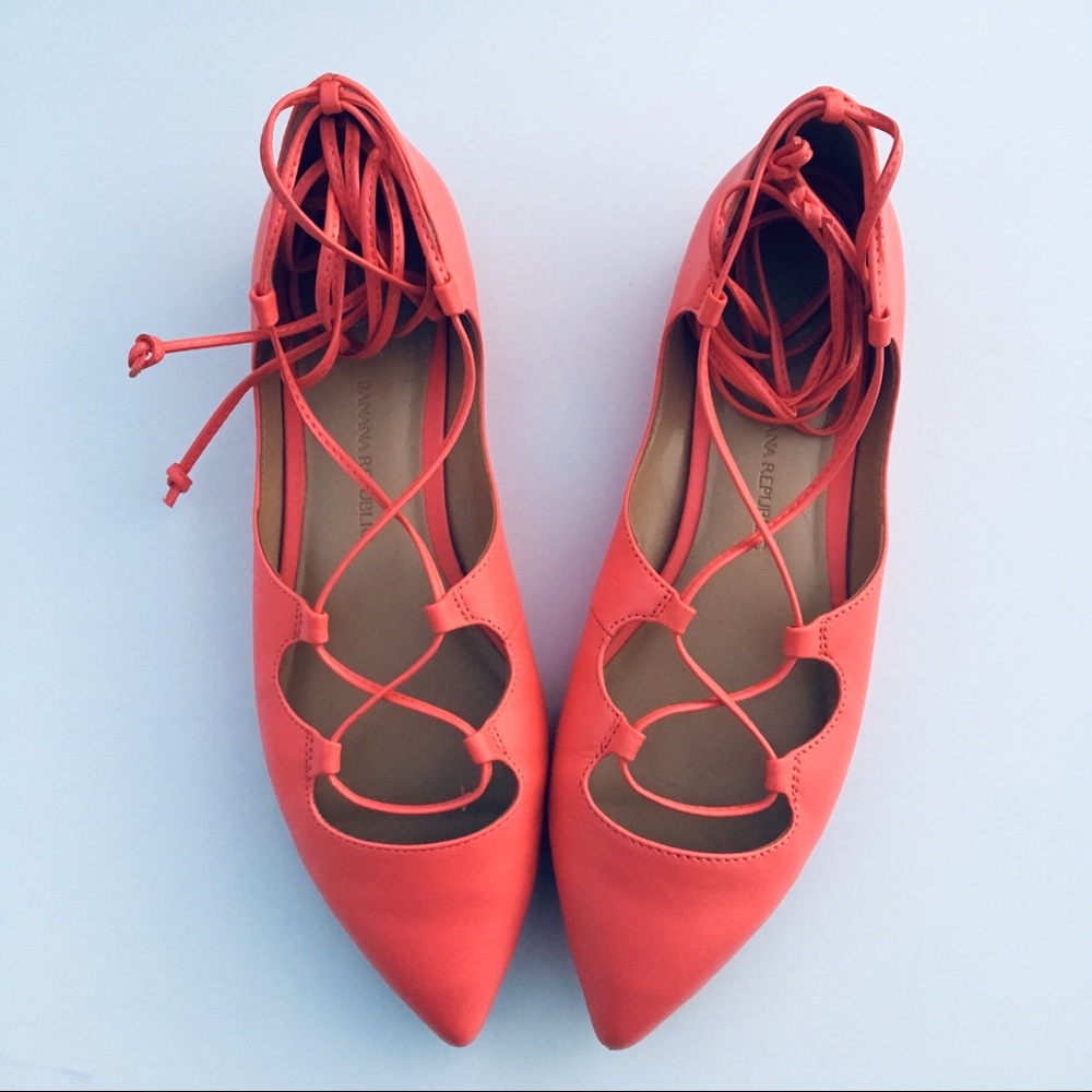 Allie lace up flat by Banana Republic